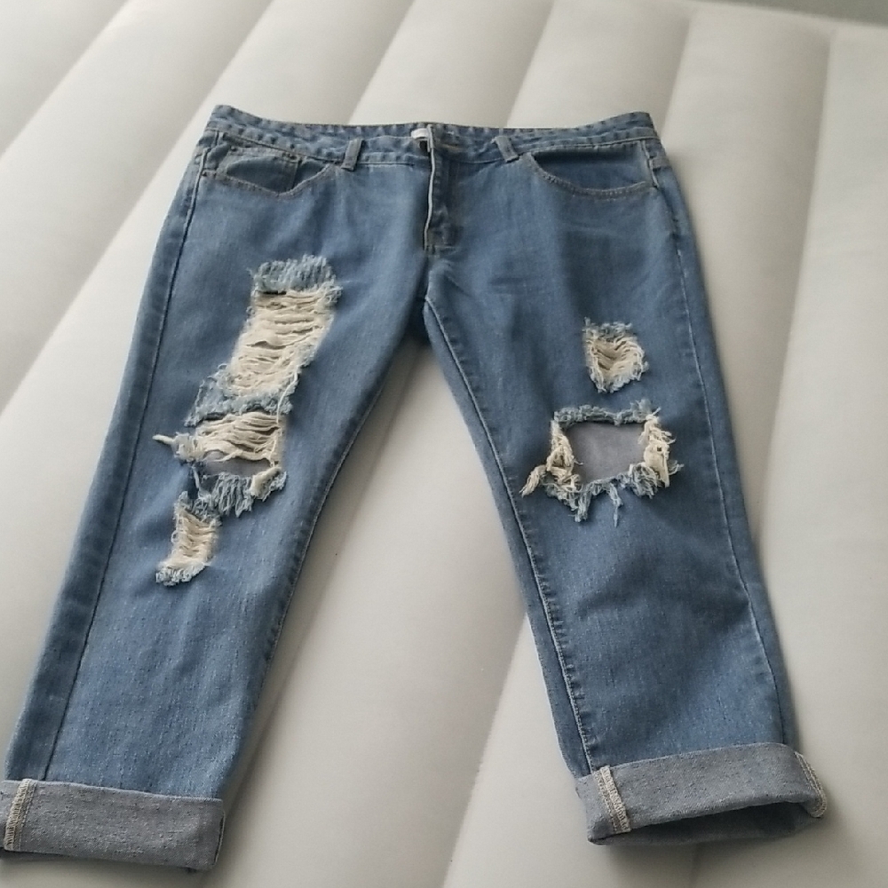 Distressed Blue Women's Jeans
